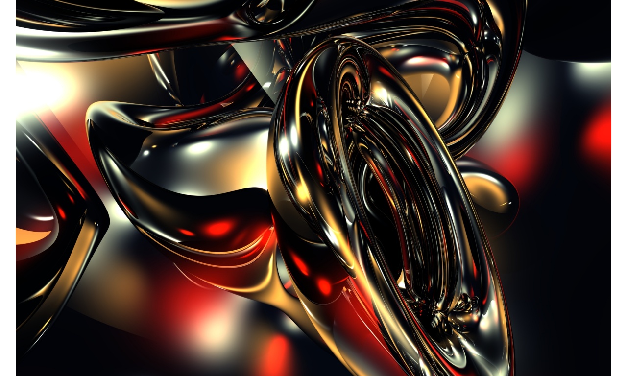 3D Deep Red Abstract