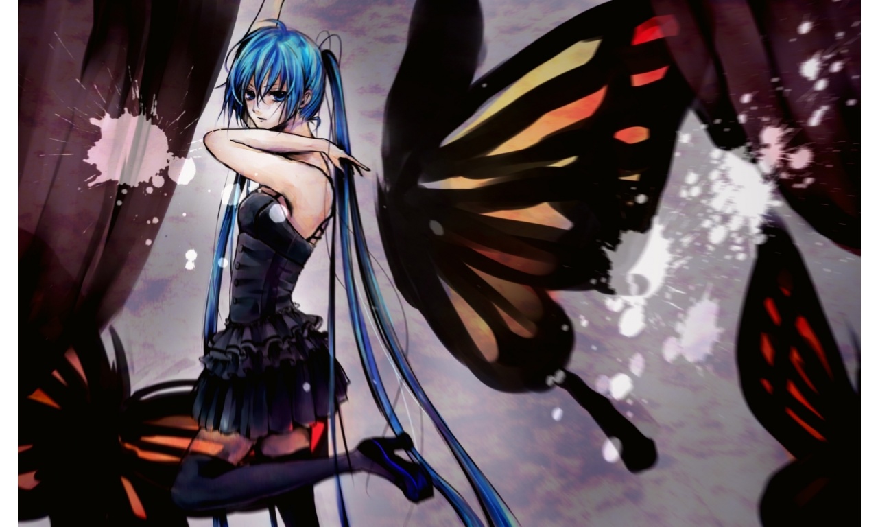 Anime Girl Butterfly Wings