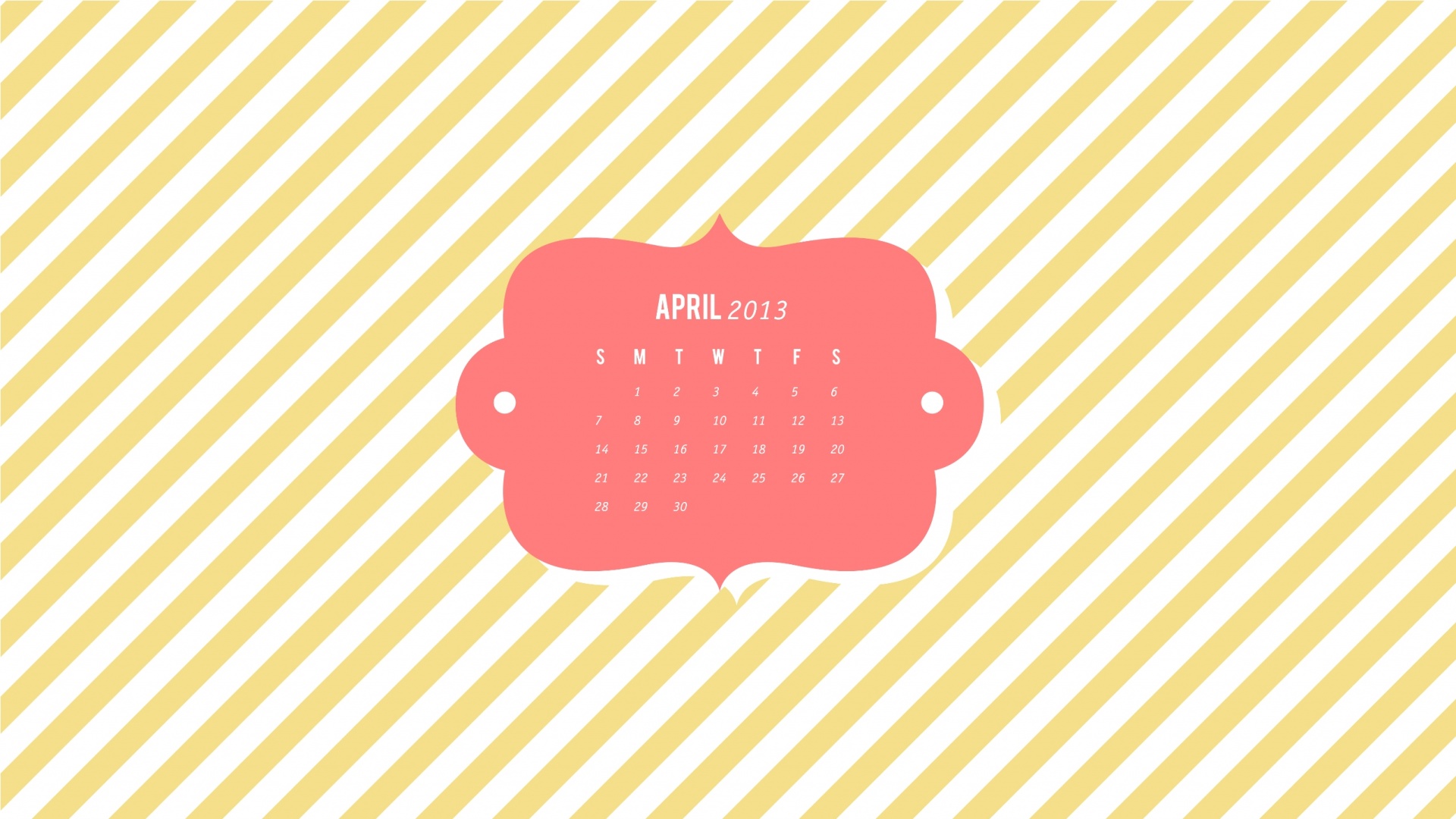 April 2013 Calendar Strips