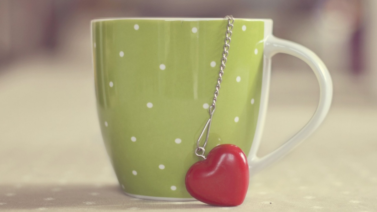 Beautiful Cup And Red Heart