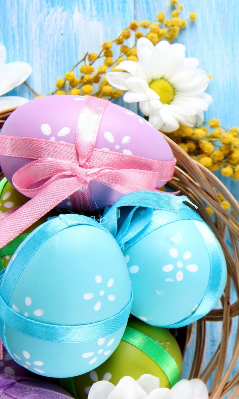 Blue Spring Eggs Easter