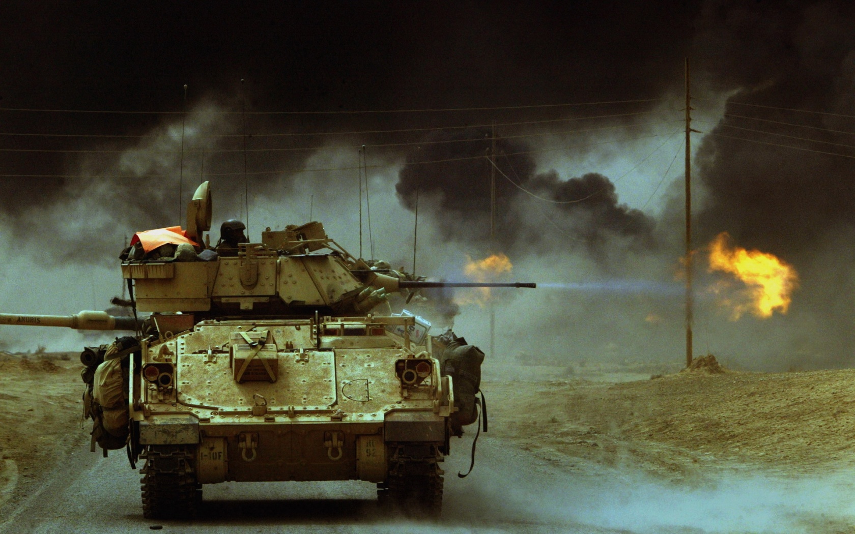 Bradley Tanks Fire In Iraq
