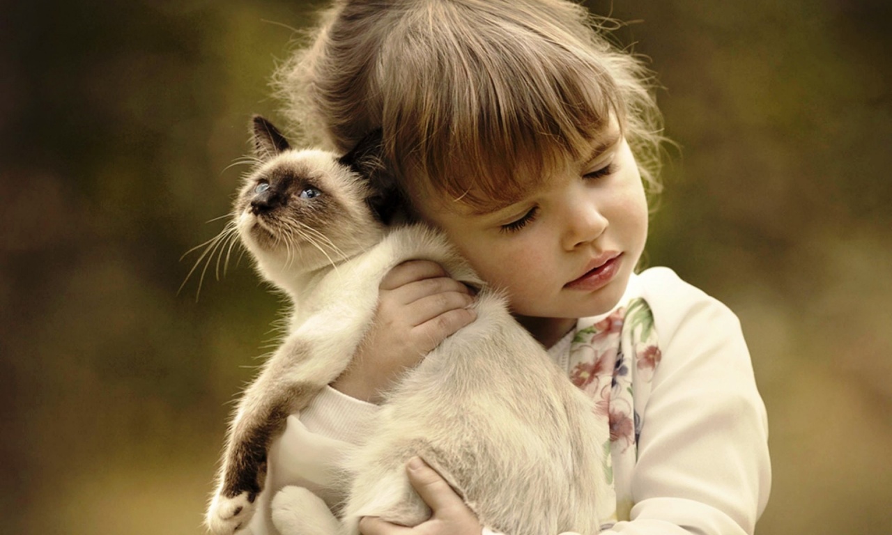 Children With Animals Tenderness