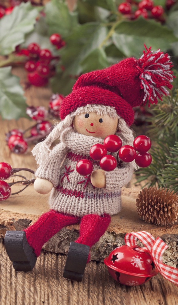 Christmas Twigs Girl Figurine