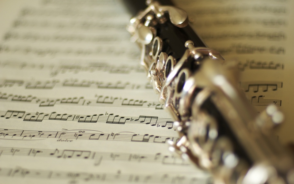 Clarinet And Music Notes