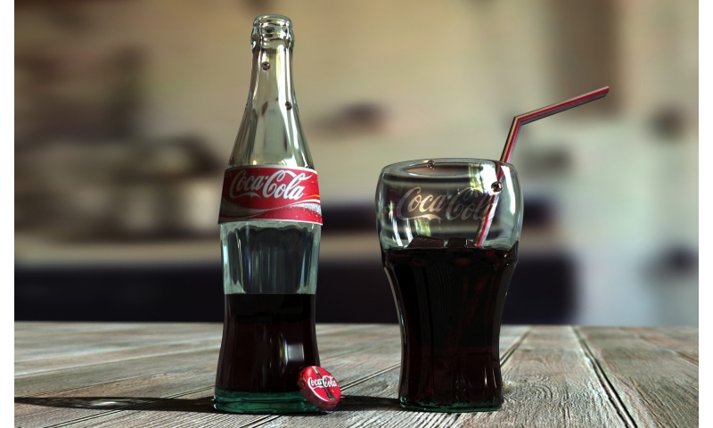 Coca Cola Bottle And Glass