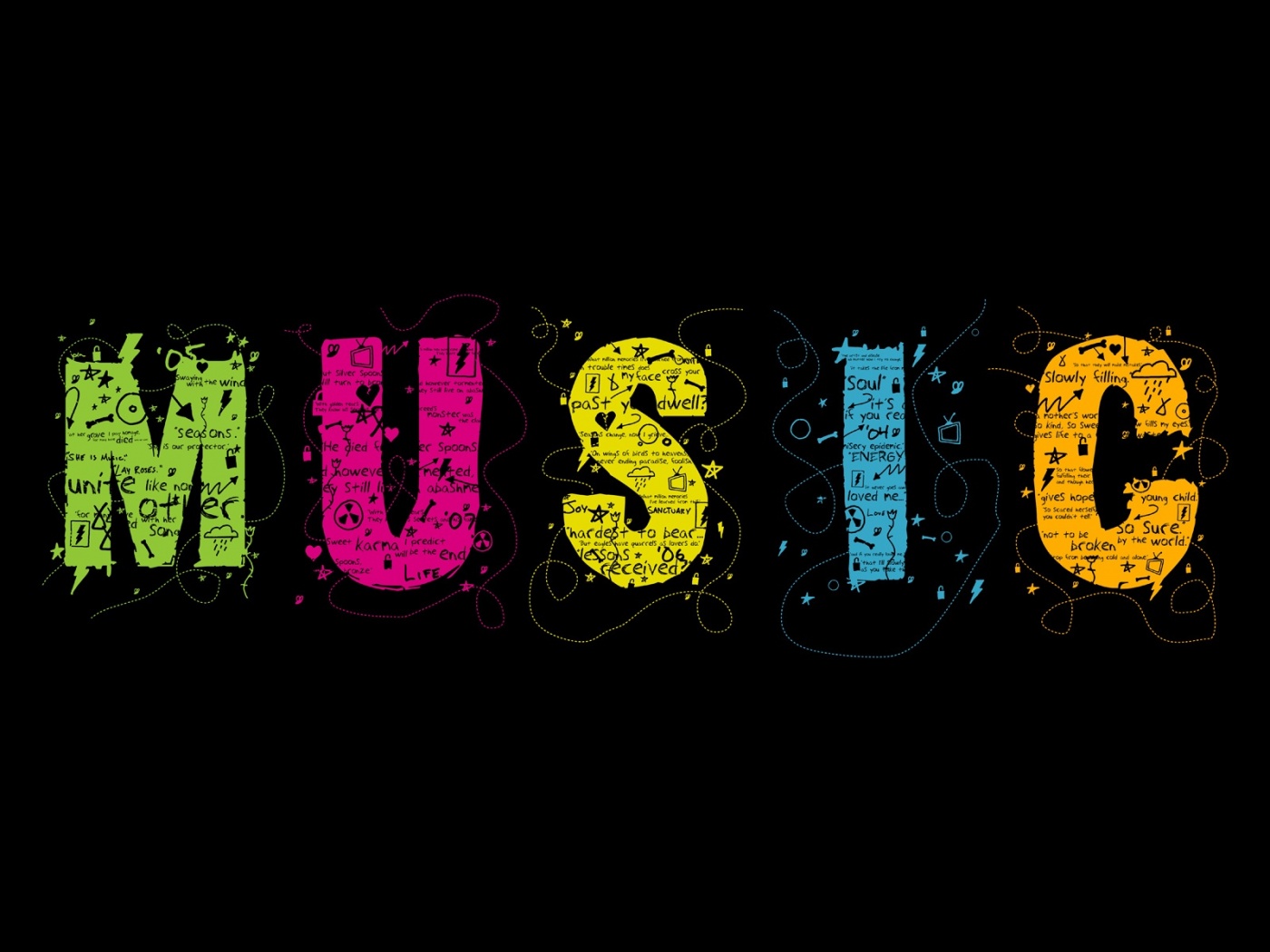 Colorful Music Letters