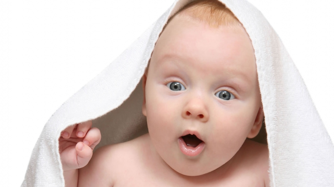 Cute Baby In Towel