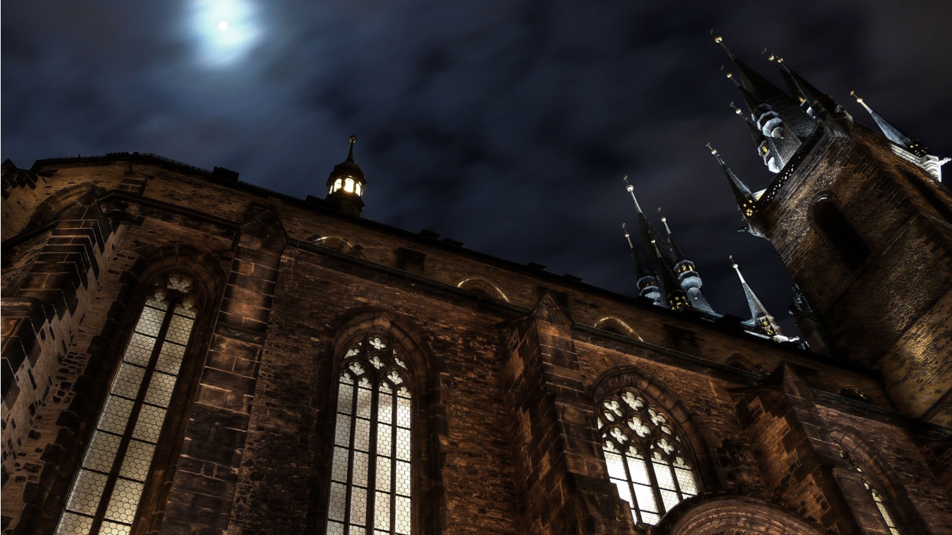 Dark Night Church Scene