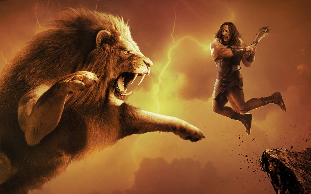 Dwayne Johnson Fights A Llion In Hercules