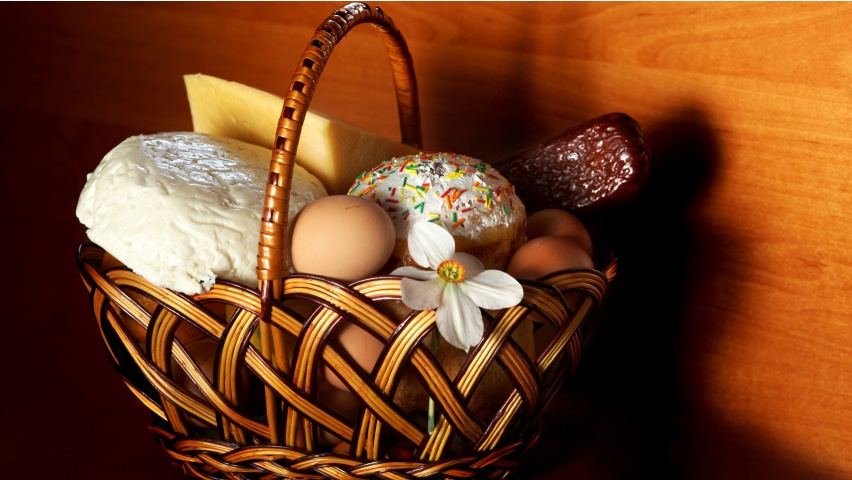 Easter Egg Basket And Flower