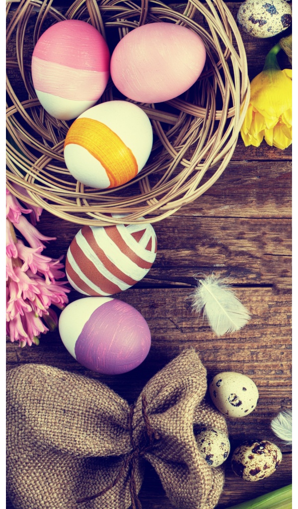 Easter Eggs Flowers Decor