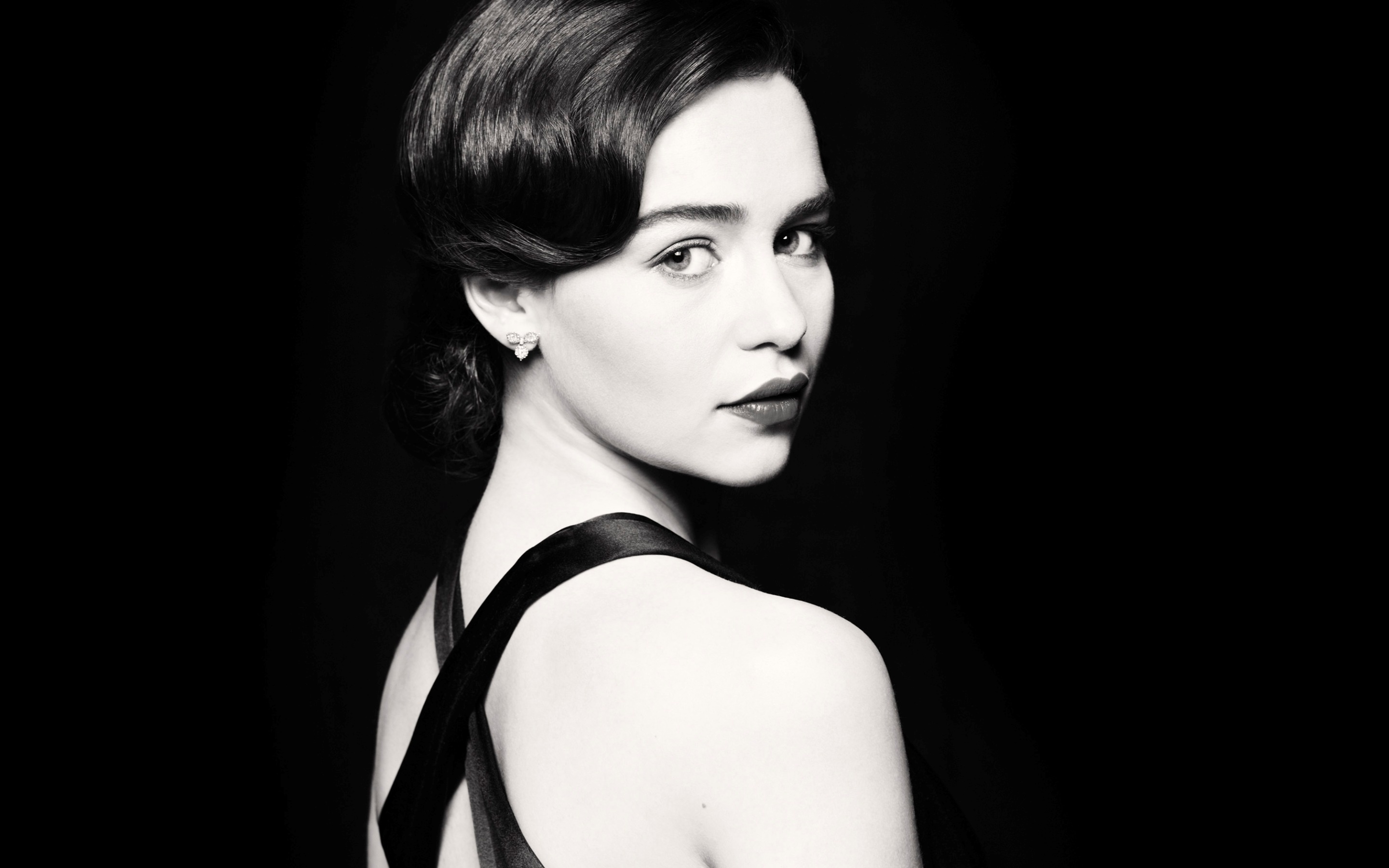 Emilia Clarke In Black Dress
