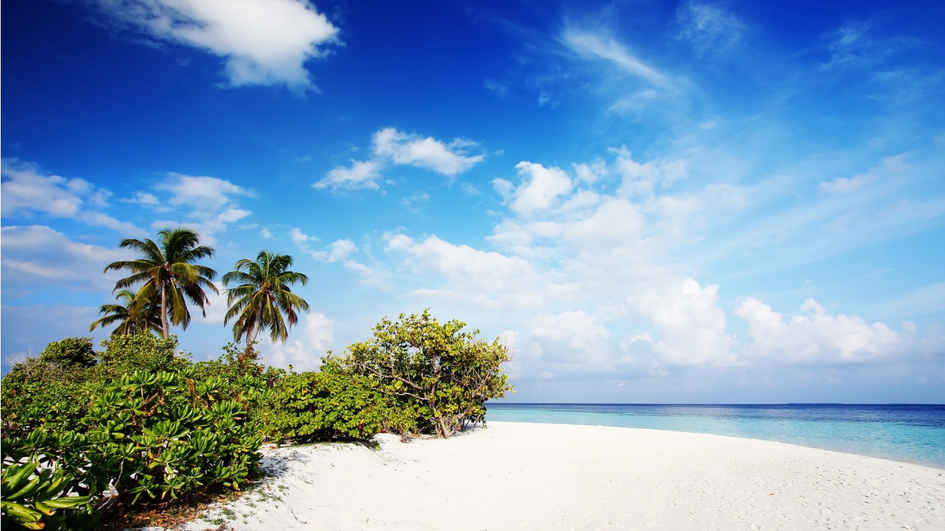 Empty Beach in Maldives