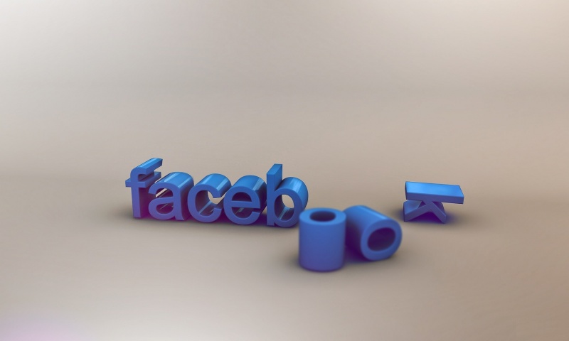 Facebook Blue 3D