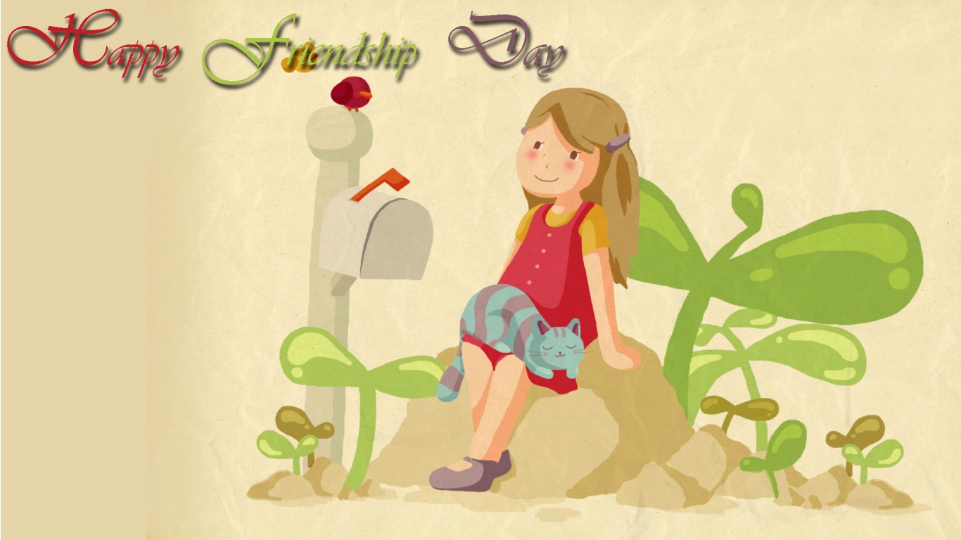 Friendship Day Cartoon Wallpapers - 1366x768 - 224812