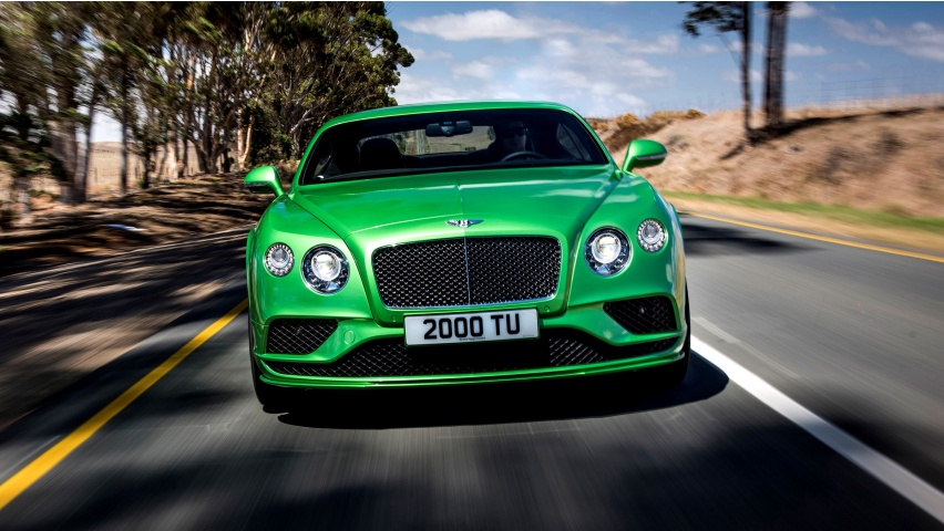 Green Bentley Continental GT 2016