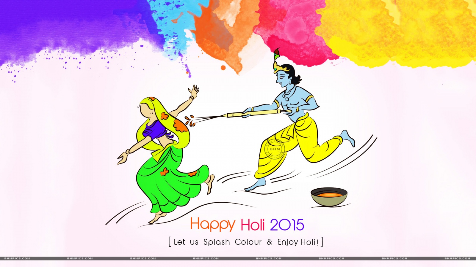 Happy Colorful Festival Holi 2015
