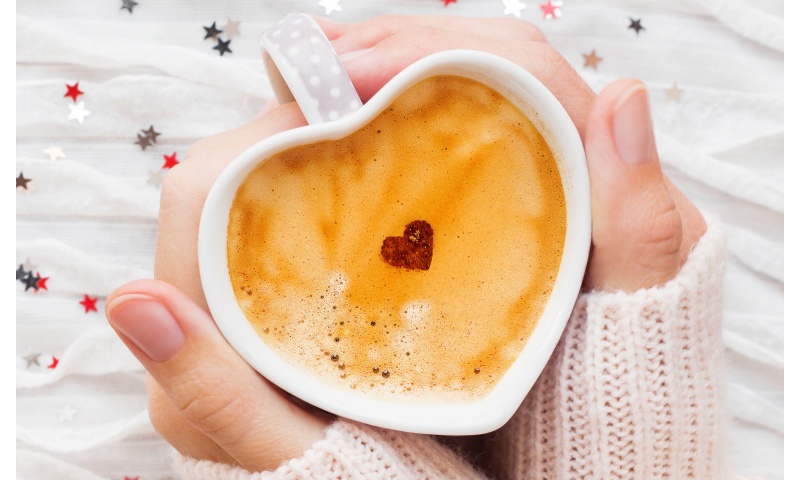 Heart Coffee Cup Little Stars
