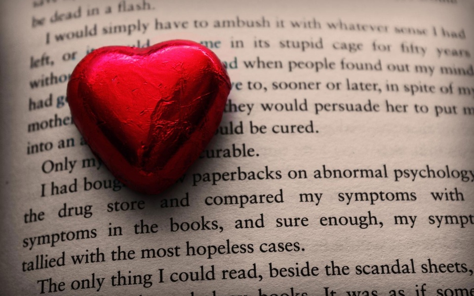 Heart On Book Letters
