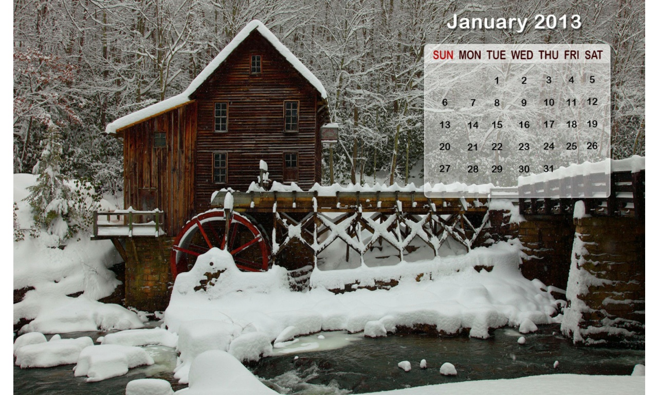 Home January Calendar 2013