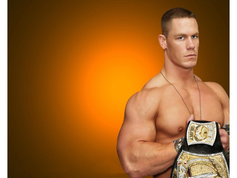 John Cena With His WWE Championship Belt
