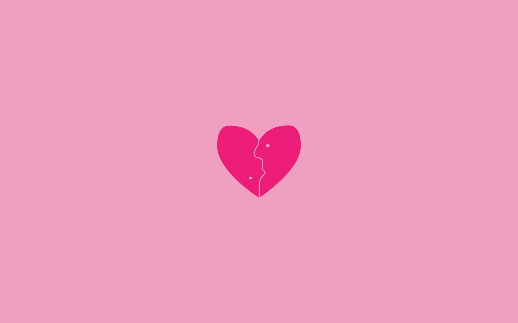 Little Heart With Pink Background