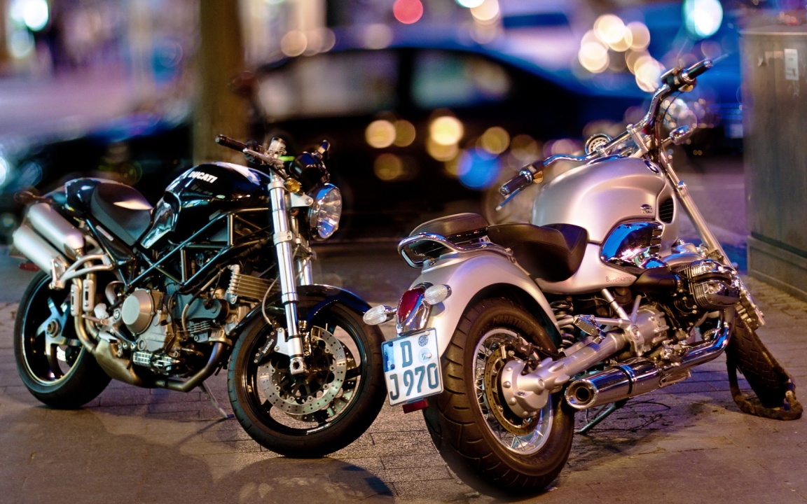 Motorcycles In City