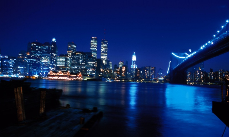 New York City At Blue Night