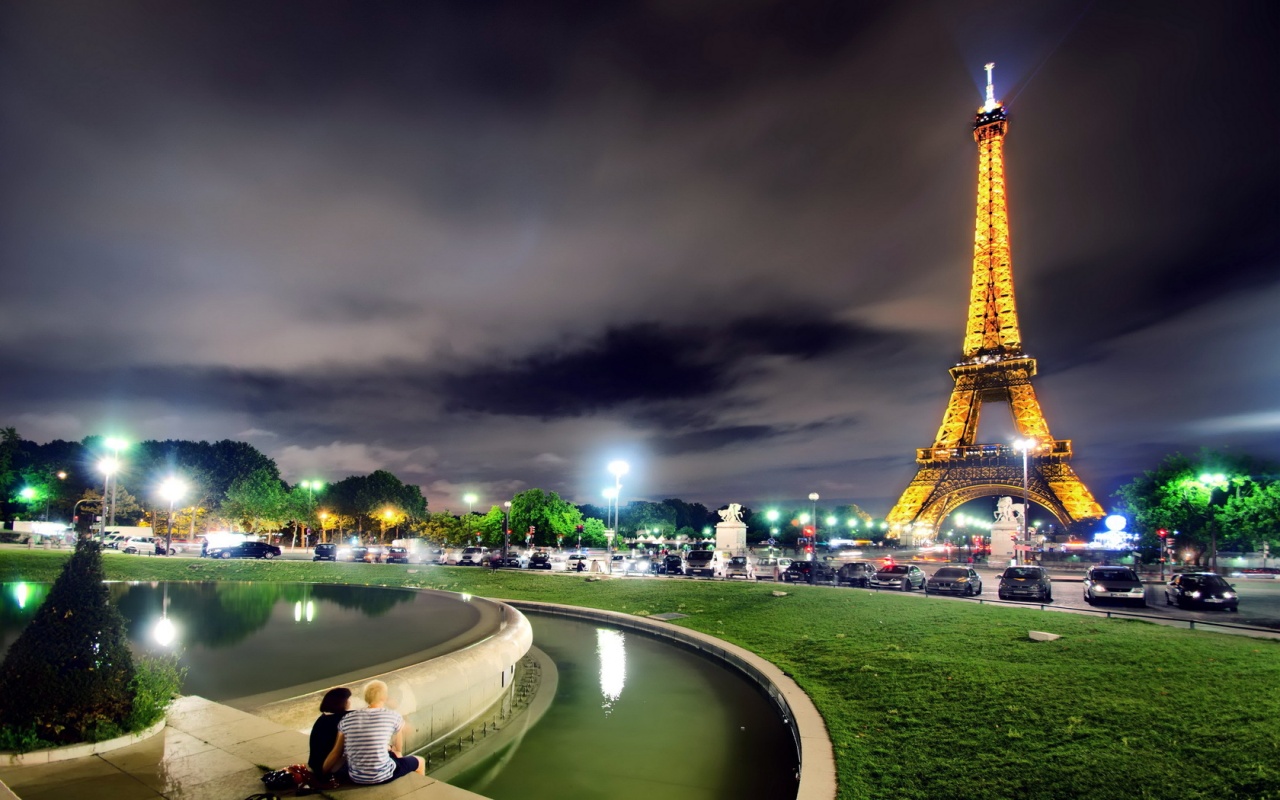 Paris City Night Tower