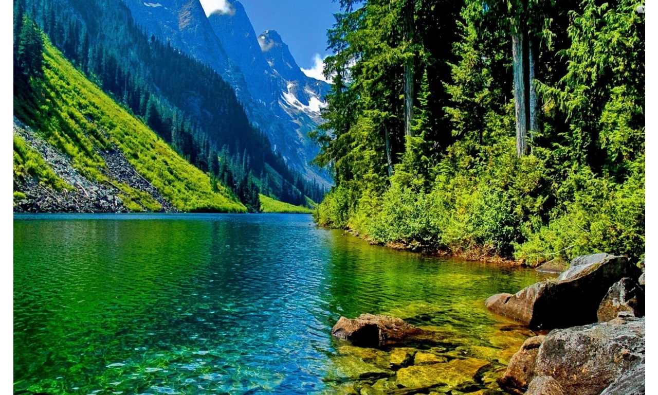 Picturesque Mountain Lake 