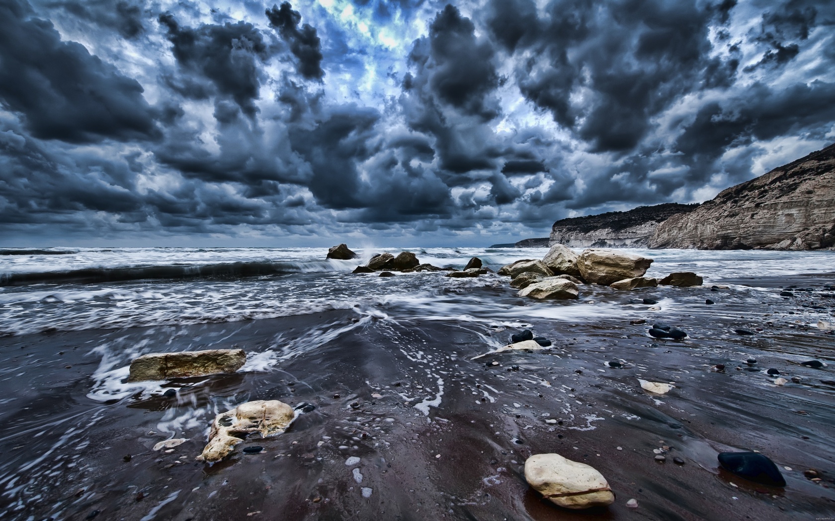 Stormy Clouds Over the Sea