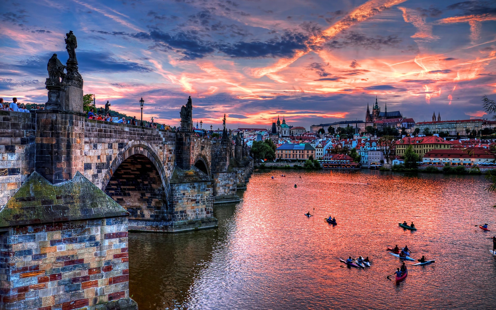 Sunset Prague City