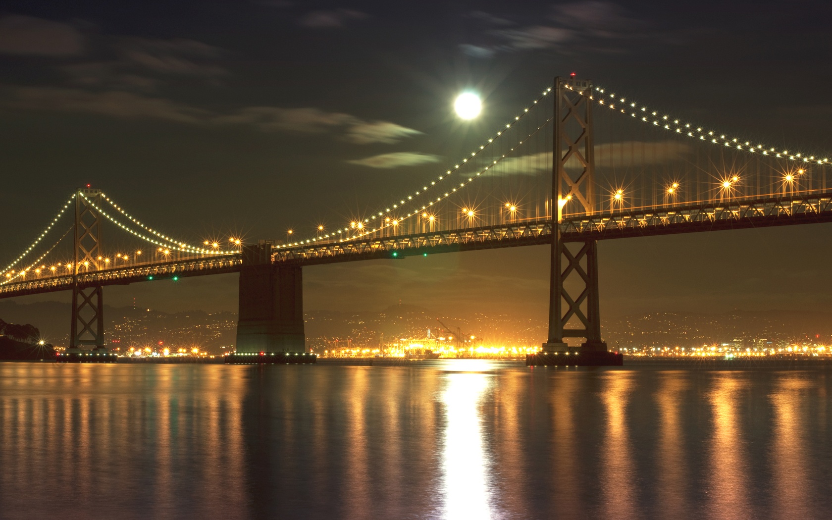 The Bay Bridge At Night