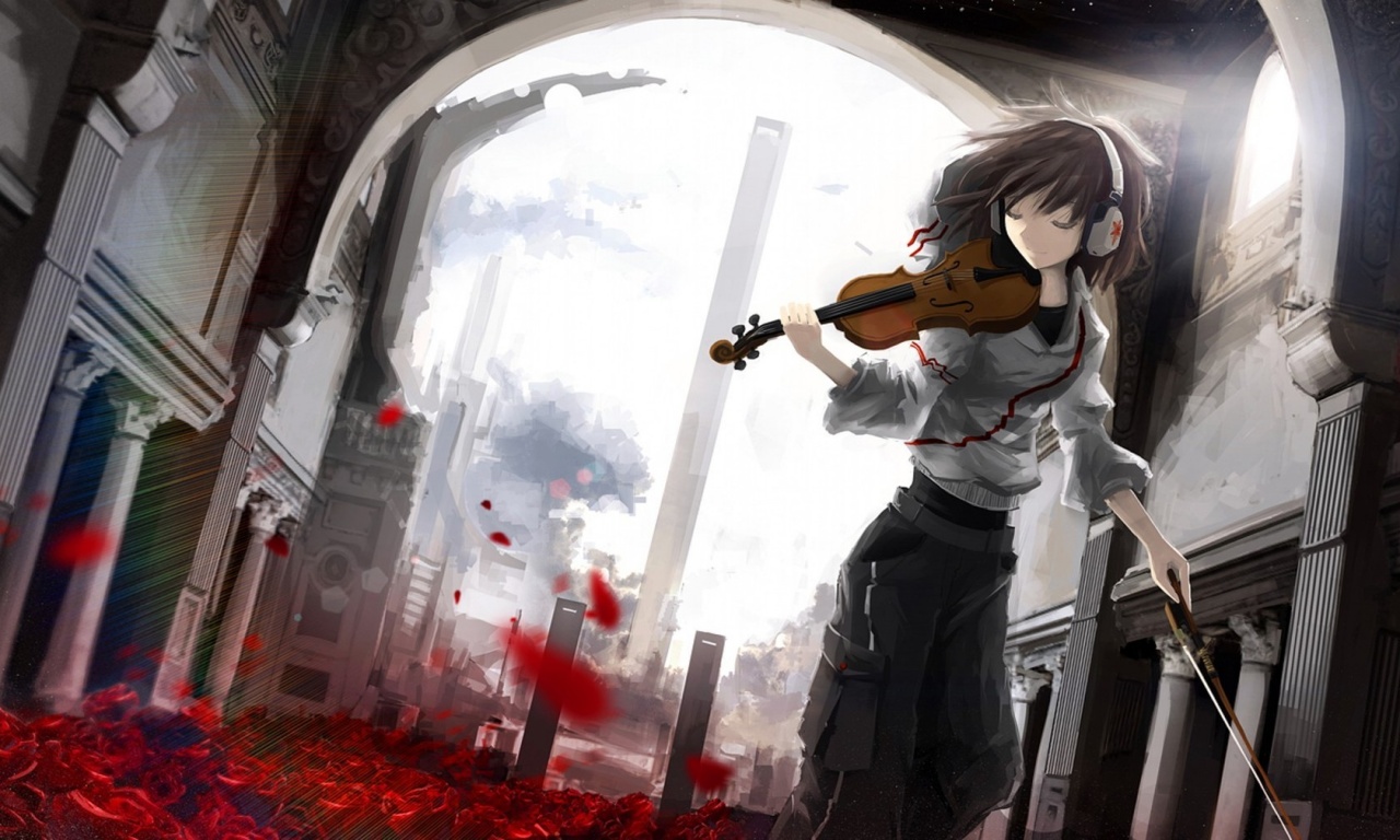 Violinist Anime Girl