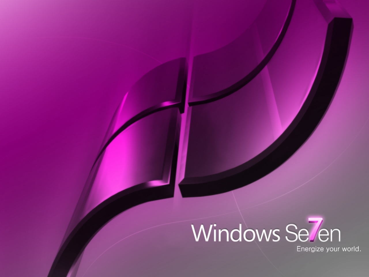 Windows 7 Pink Energize Your World