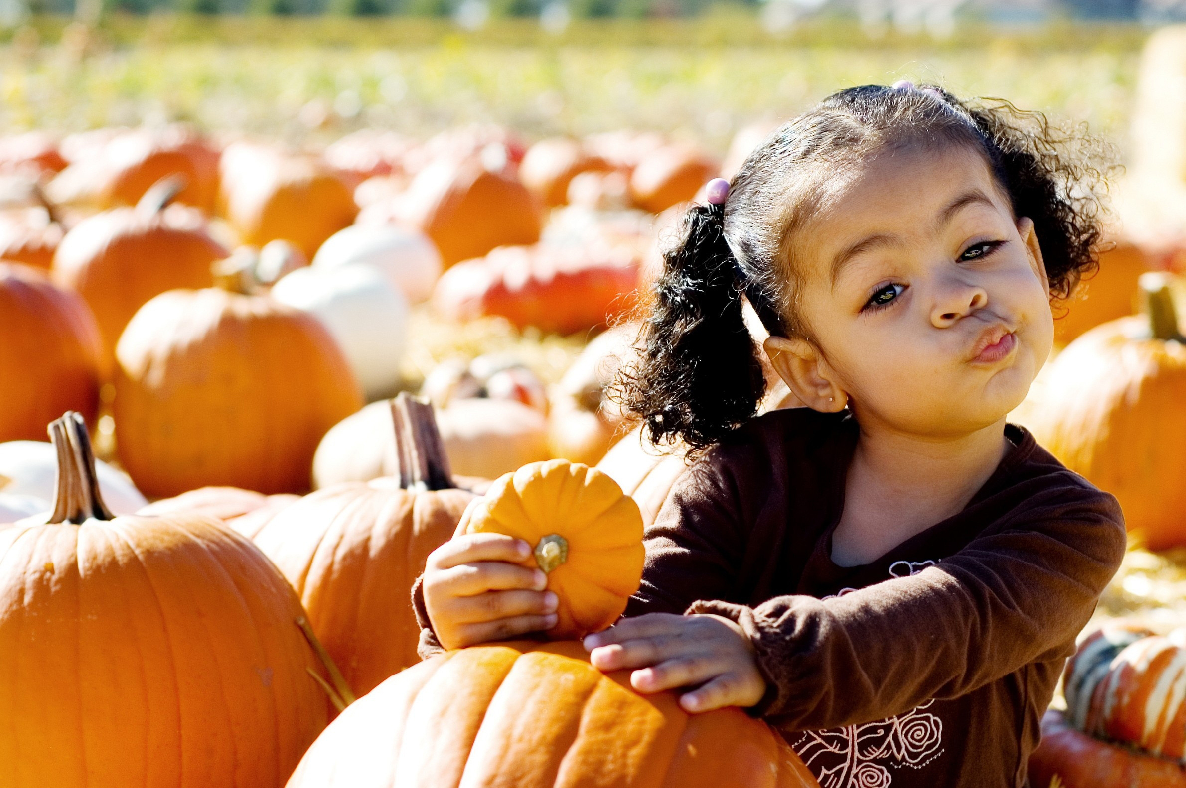 Cool Girl With Pumpkin