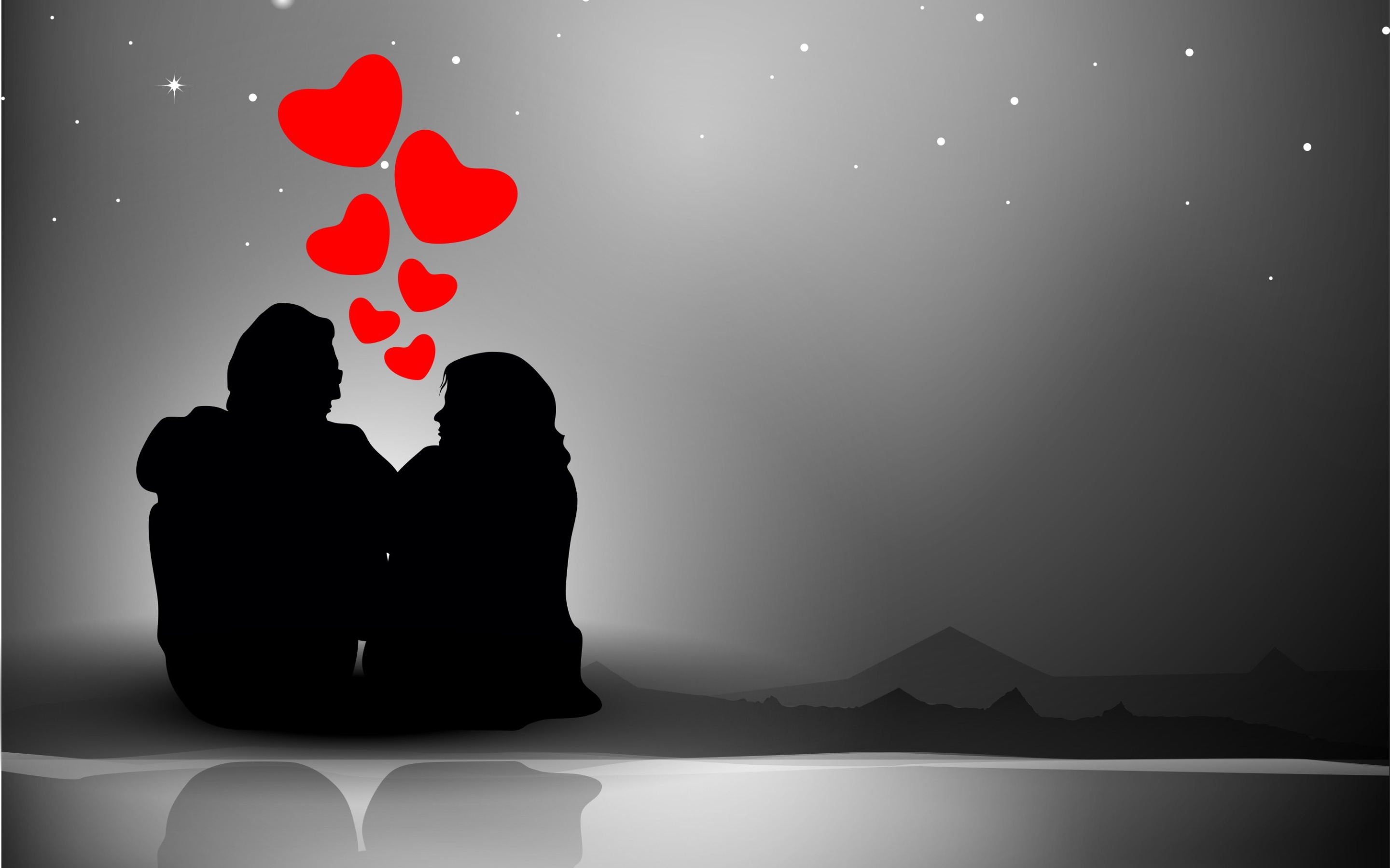 Love Heart Background With Couples Wallpapers - 2880x1800 - 248129