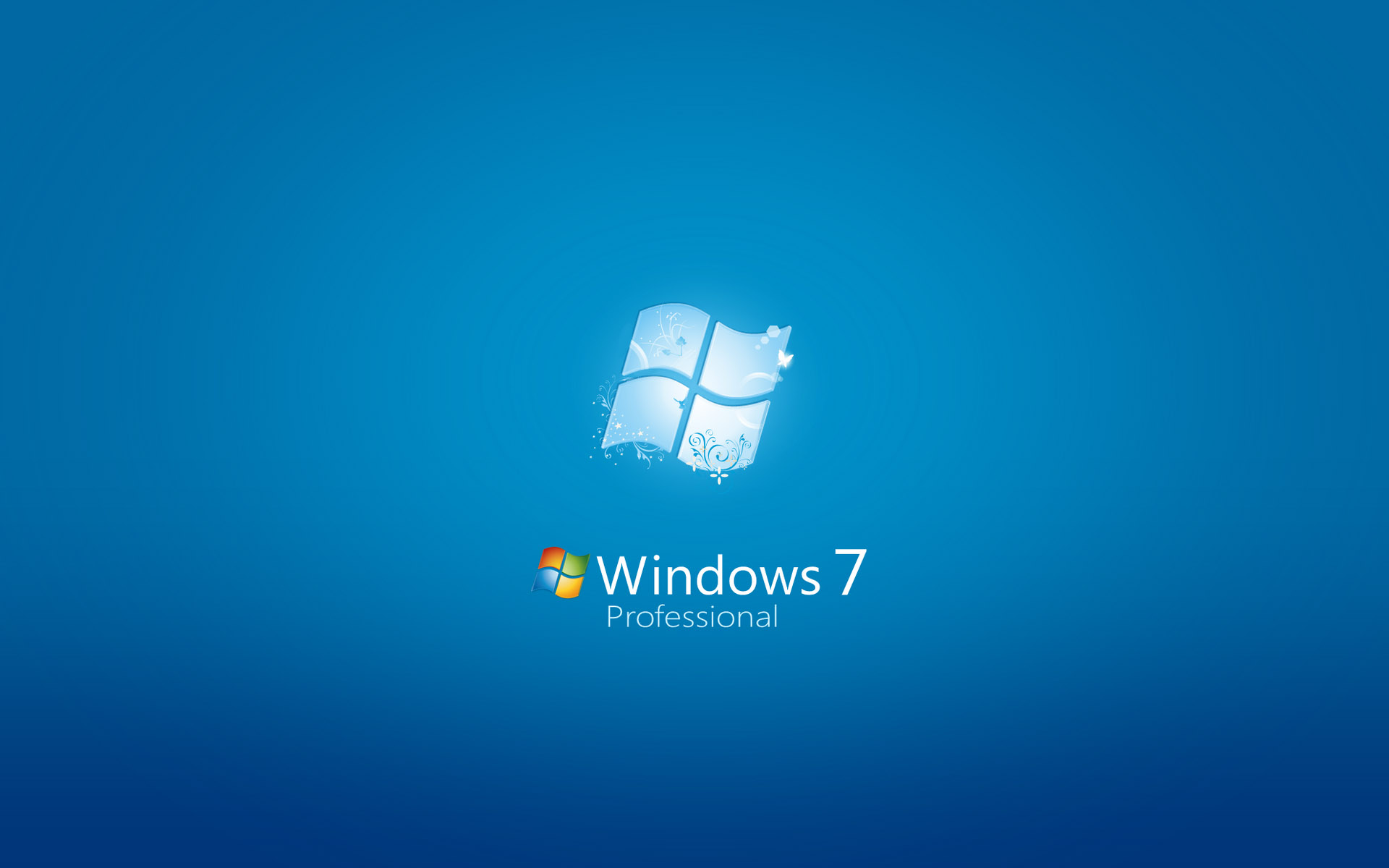 Windows 7 Professional Blue Theme